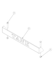 Rear Bumper Diagram and Parts List for M60-KW ROPS-53BH5D8X750-25HP-OHV Cub Cadet Lawn Tractor